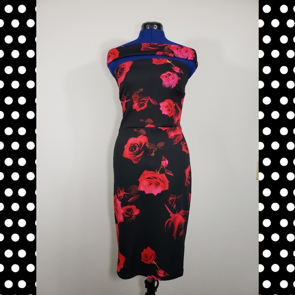 NEW sexy classy off-shoulder midi bodycon dress - Picture 3 of 5